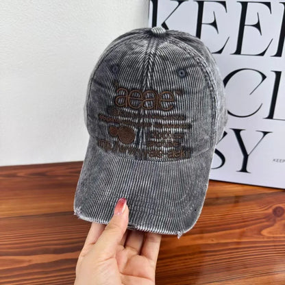 Unisex Retro Street Letters Embroidery Baseball Hats