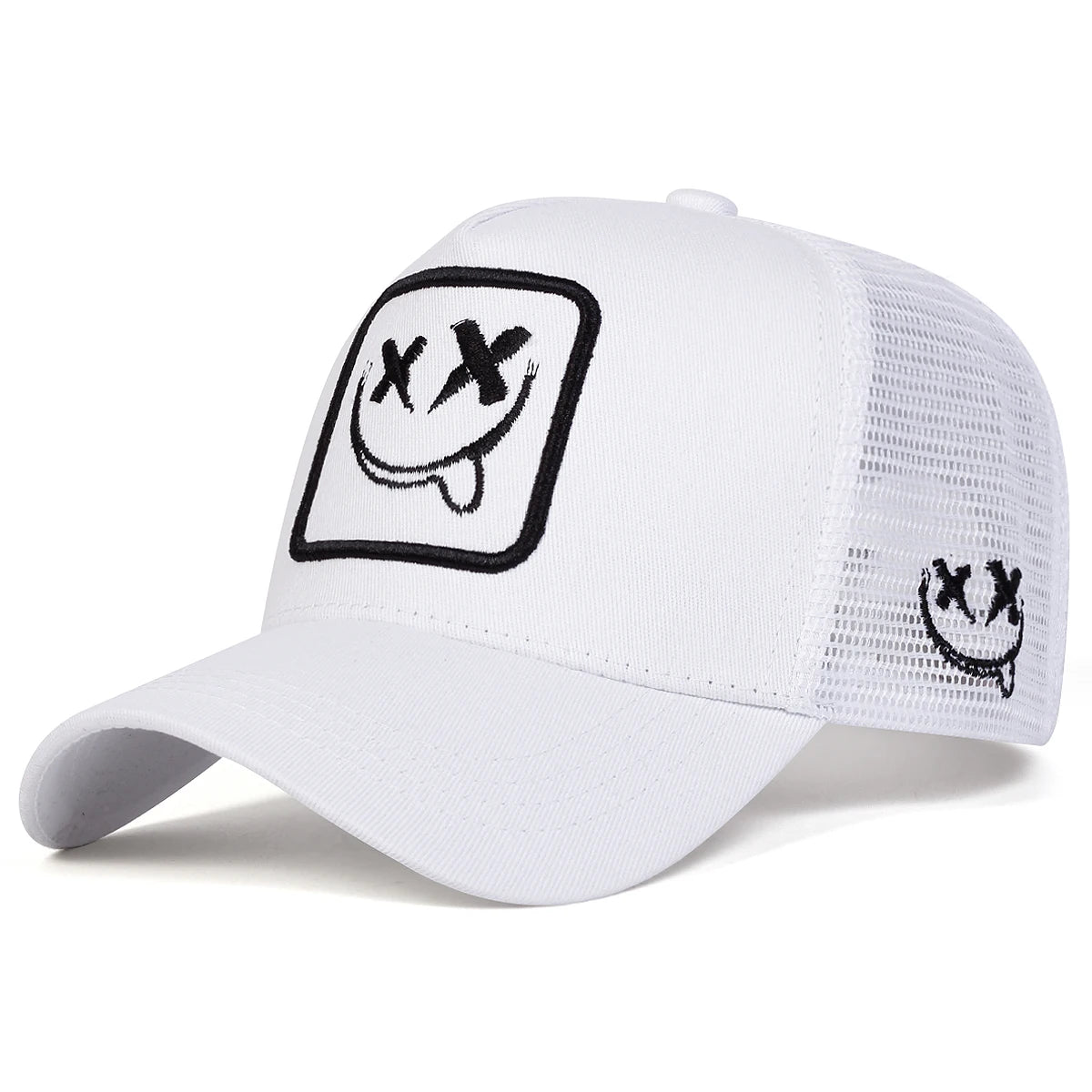 Unisex XX Smiling Face Embroidery Baseball Net Caps Spring And Summer Outdoor