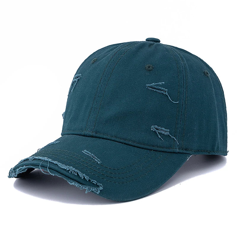 Washed Cotton Retro Distressed Style Cap Baseball Cap Women