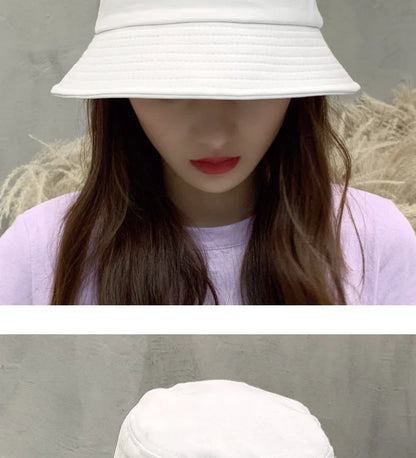 Fashion Bucket Hats Solid Panama Sunscreen Fisherman Cap Outdoor Beach Sun Cap Hat For Women Men