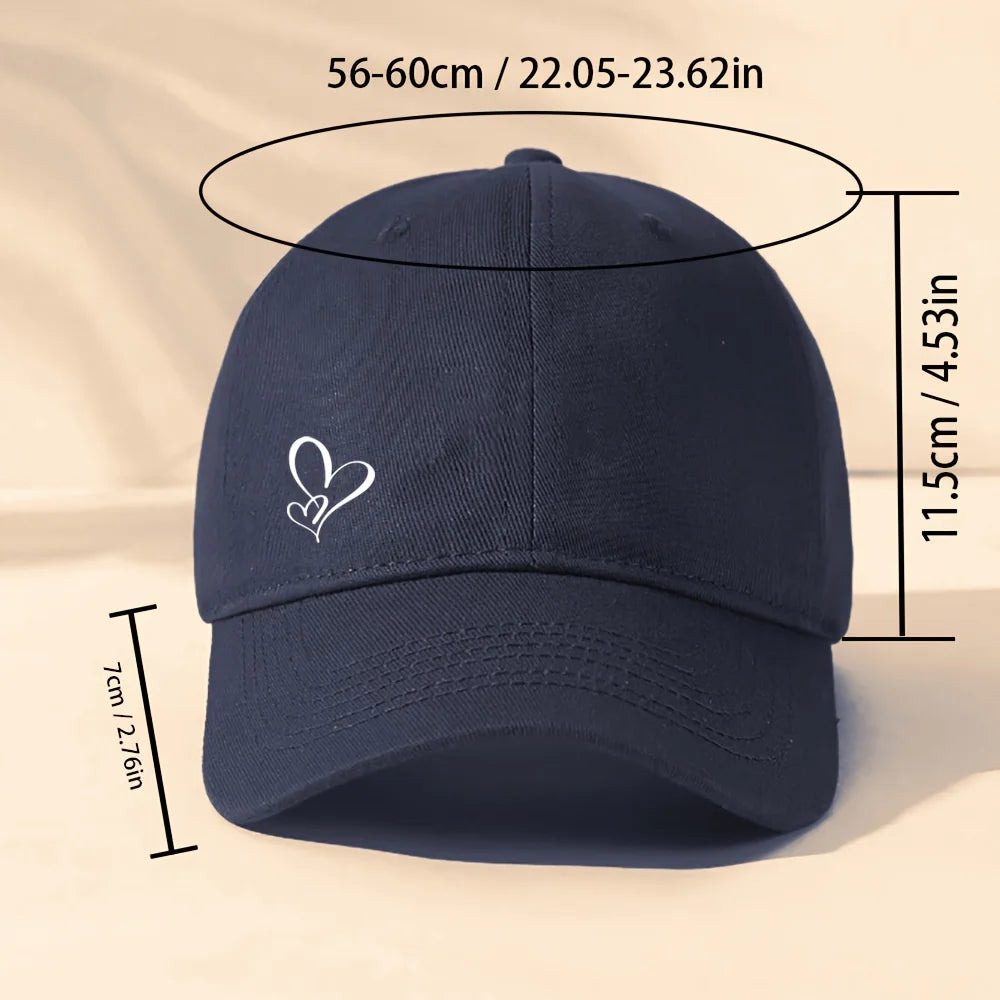 1 Piece of Love-themed Printed Baseball Cap A Fashionable Hat Suitable for Both Men and Women