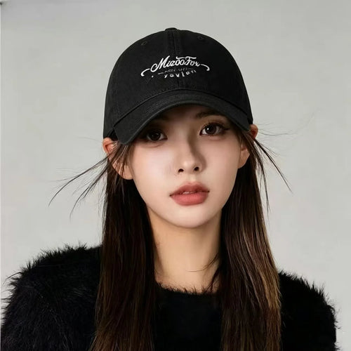 Hat Female Retro and Fashion All-Matching Baseball Cap Male