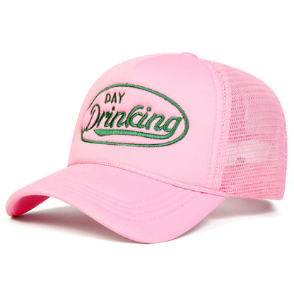 Unisex Day Drinking Letter Embroidery Baseball Net Caps Spring Summer