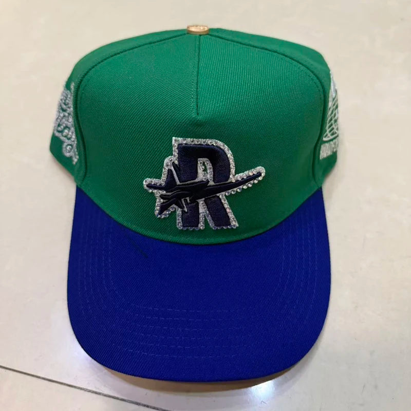 Contrast Brim 3D Embroidered Rough Play Hats