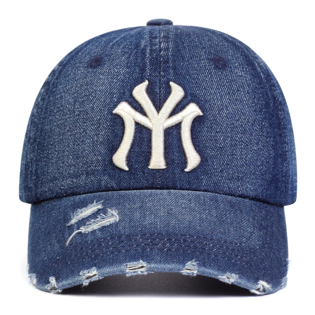 New Unisex Letter Embroidery Hole Denim Baseball Caps Spring Autumn Outdoor