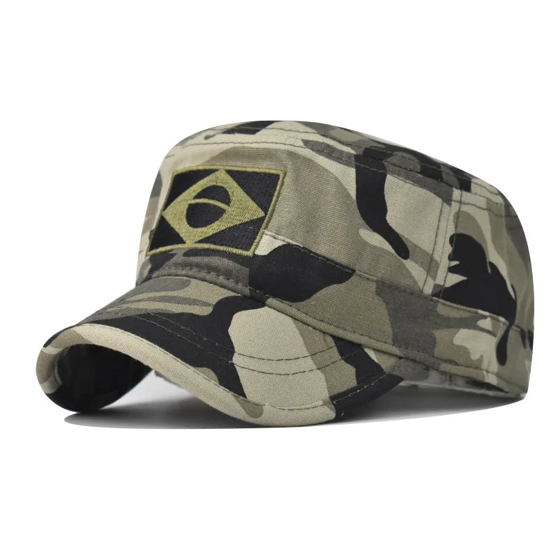 Camo Baseball Cap Men Summer Brazil Flag Sun Protection Snapback Caps Male