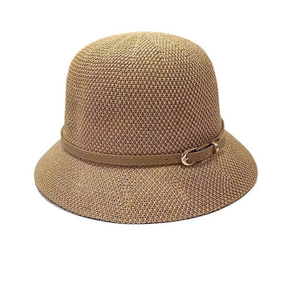 Summer Women's Hollow Out Bucket Hat - Fashion Knitted Sun Hat