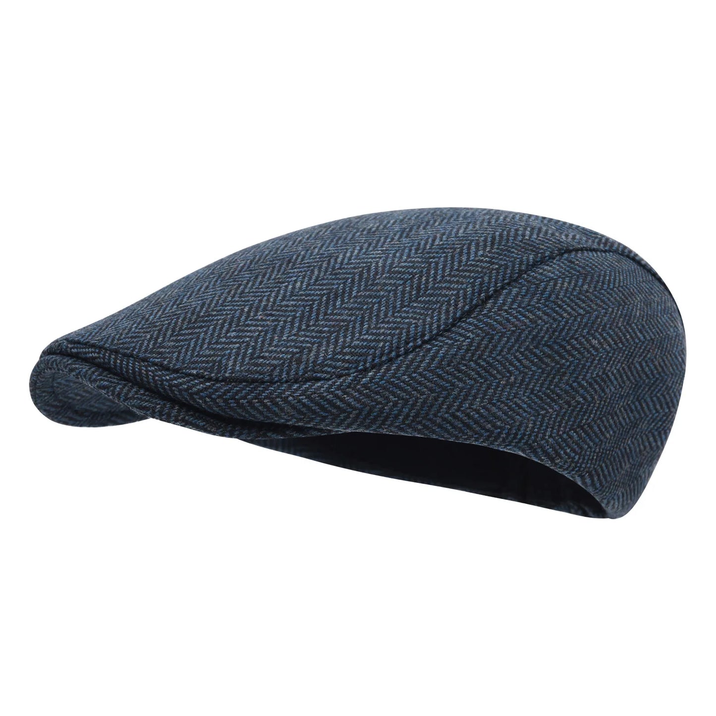 Men's Flat Cap Wool Tweed Driving Irish Gatsby Cabbie Golf Vintage Newsboy Hat
