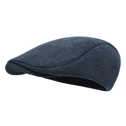Men's Flat Cap Wool Tweed Driving Irish Gatsby Cabbie Golf Vintage Newsboy Hat