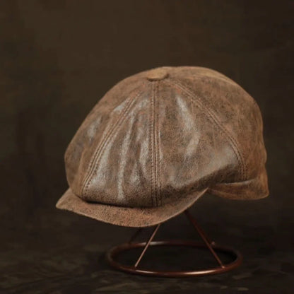 2024 Spring/Winter Genuine Leather Retro Hat