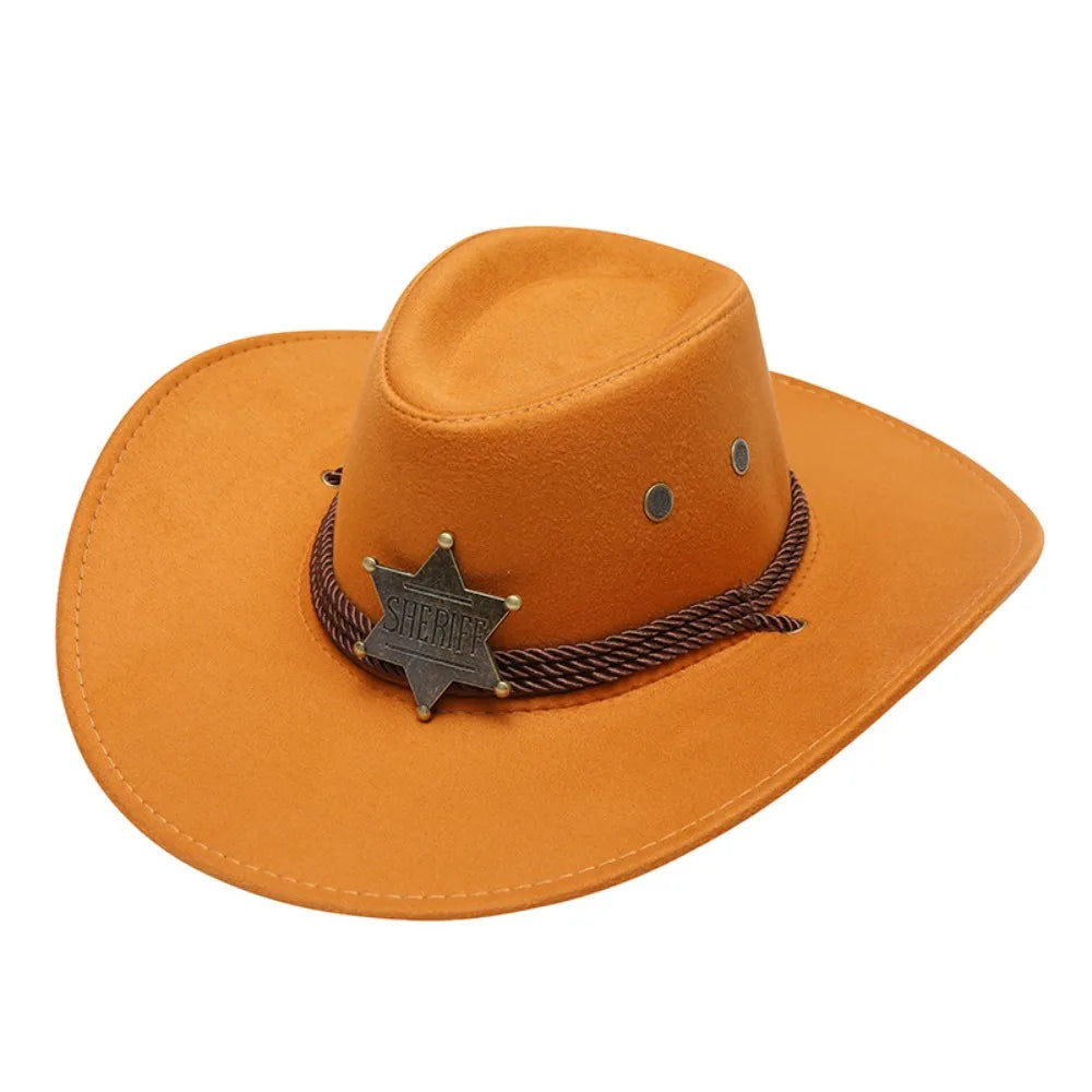 Retro Artificial Suede Beach Cowboy Hat