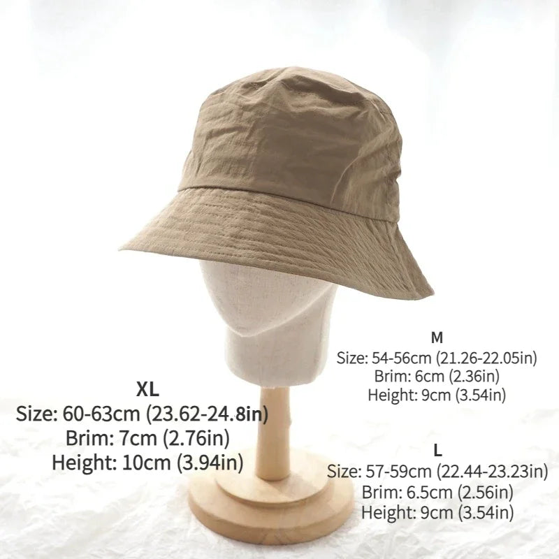Sun Hat Men Women's Sunscreen Mountaineering Big Head Circumference Summer Bucket Hat