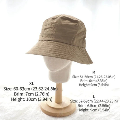 Sun Hat Men Women's Sunscreen Mountaineering Big Head Circumference Summer Bucket Hat