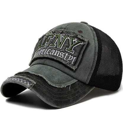 Washed Men Mesh Baseball Cap