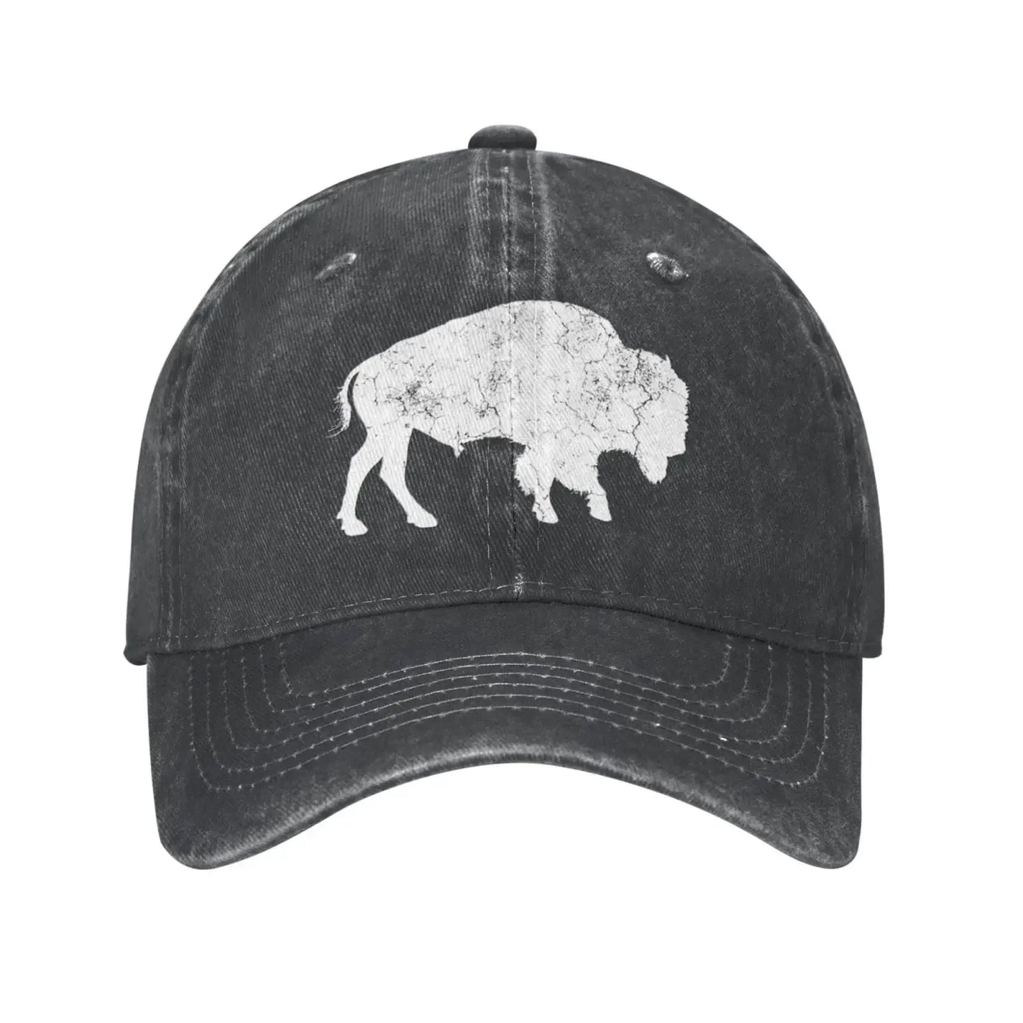 Distressed Buffalo Retro Bison Animal Lover Gifts Cowboy Hat