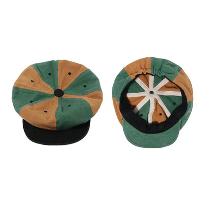 Men Women Octagonal Beret Caps 8 Panels Newsboy Hats