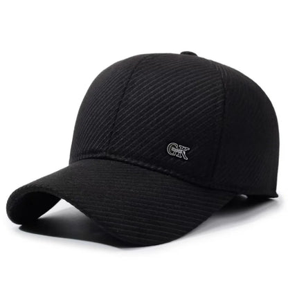 Thickened Warm Winter Hat Color Block Earflap Baseball Cap Ear Protection Adjustable Outdoor Casual Cap