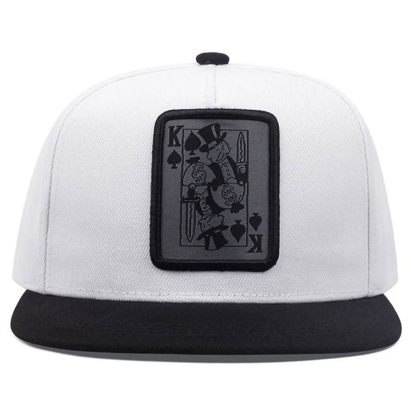 Snapback Hat Poker Character K Embroidered Flat Edge Hat Fashion Hip Hop Hat