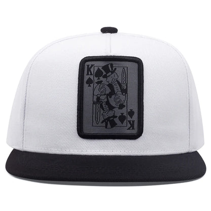 Snapback Hat Poker Character K Embroidered Flat Edge Hat Fashion Hip Hop Hat