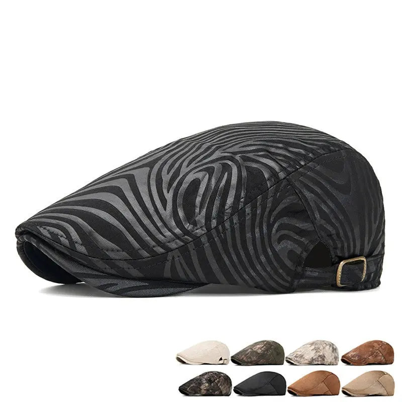 Four Seasons Polyester Print Newsboy Caps
