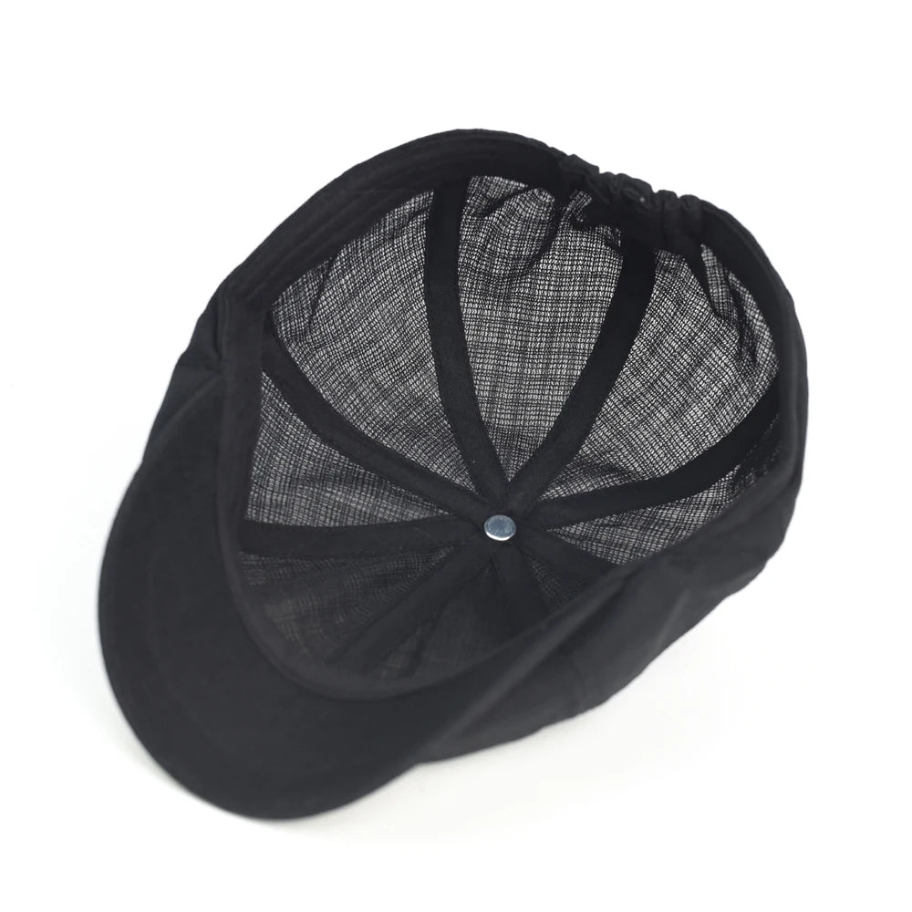 Spring Summer Breathable Mesh Newsboy Caps Men Woman