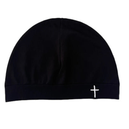 Cross Embroidered Knitted Skull Hat For Autumn And Winter