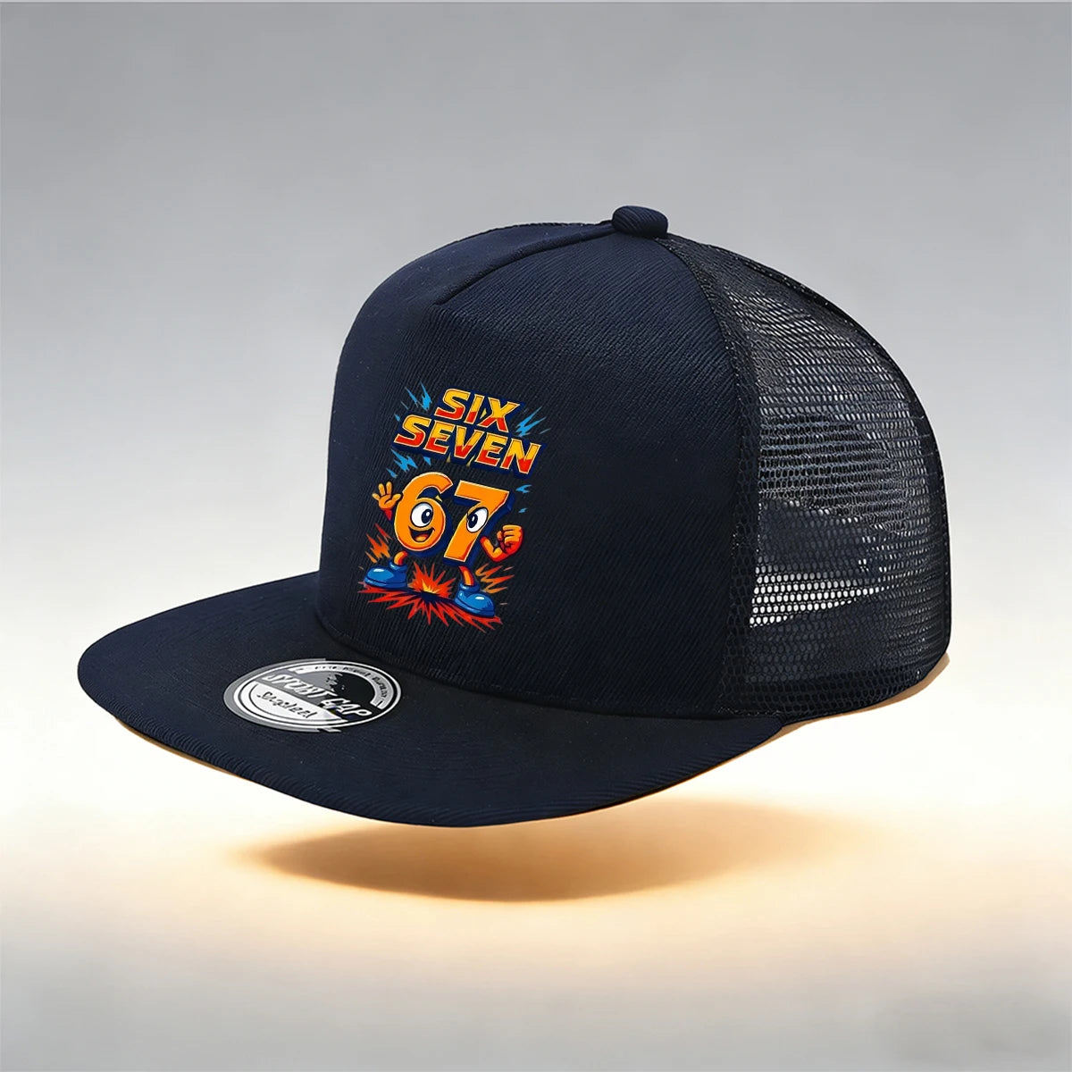 1/2PC Flat Brim Mesh Snapback Hat