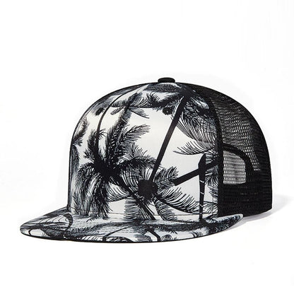 Hip-hop Flat Brim Baseball Cap Breathable Mesh Cap Spring Summer