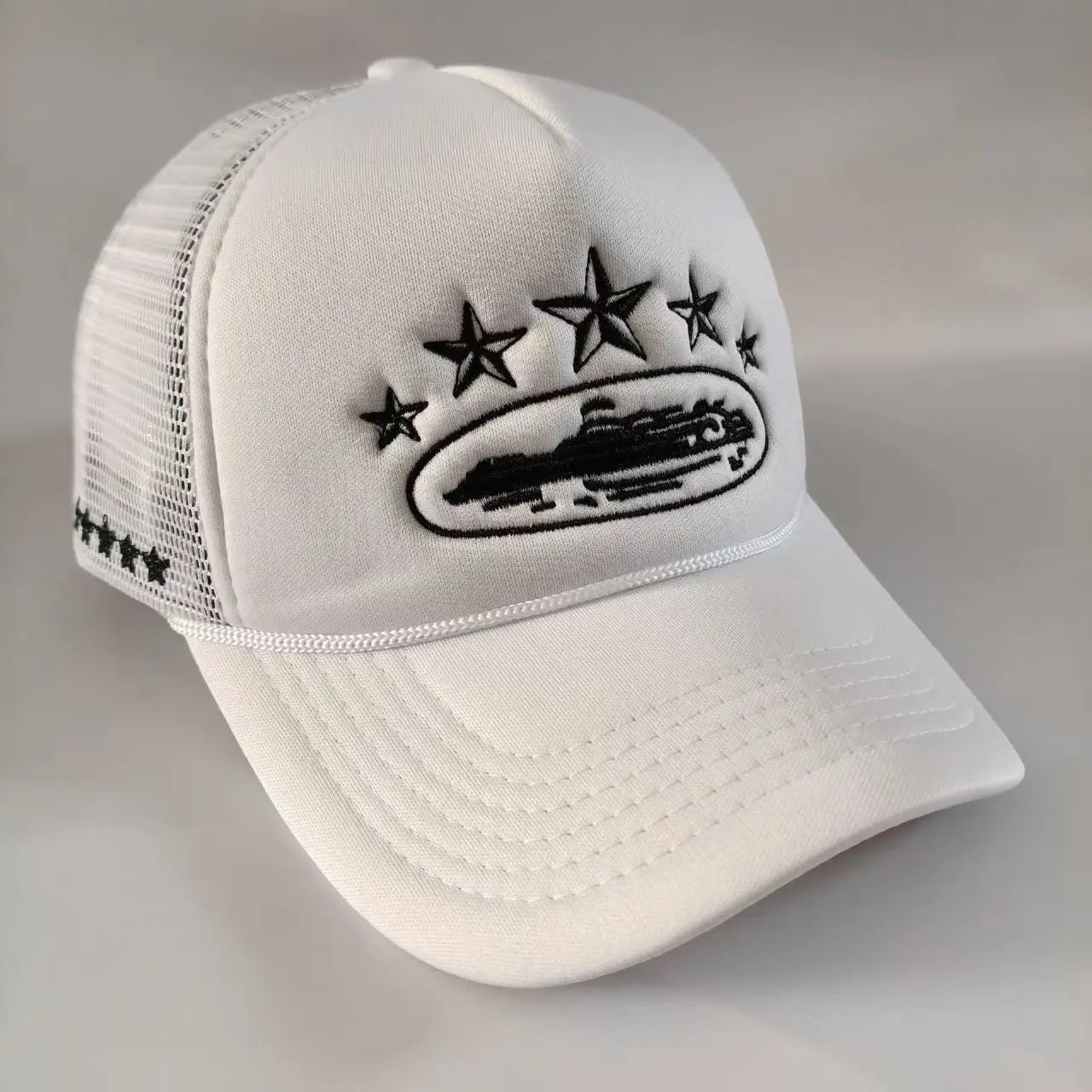 Five Star Embroidered Cotton Mesh Hat Men's Trendy Retro Baseball Hat Hip Hop Hat Women's