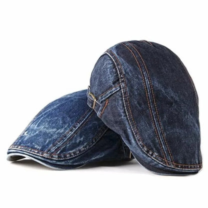 Denim Material Denim Newsboy Cap