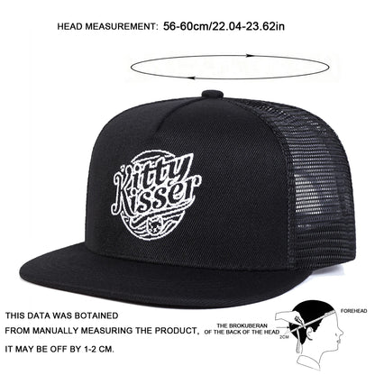 Unisex Kitty Kisser Letter Embroidery Hip-Hop Net Hats