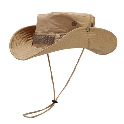 Solid Drawstring Women Bucket Hats Men Cap