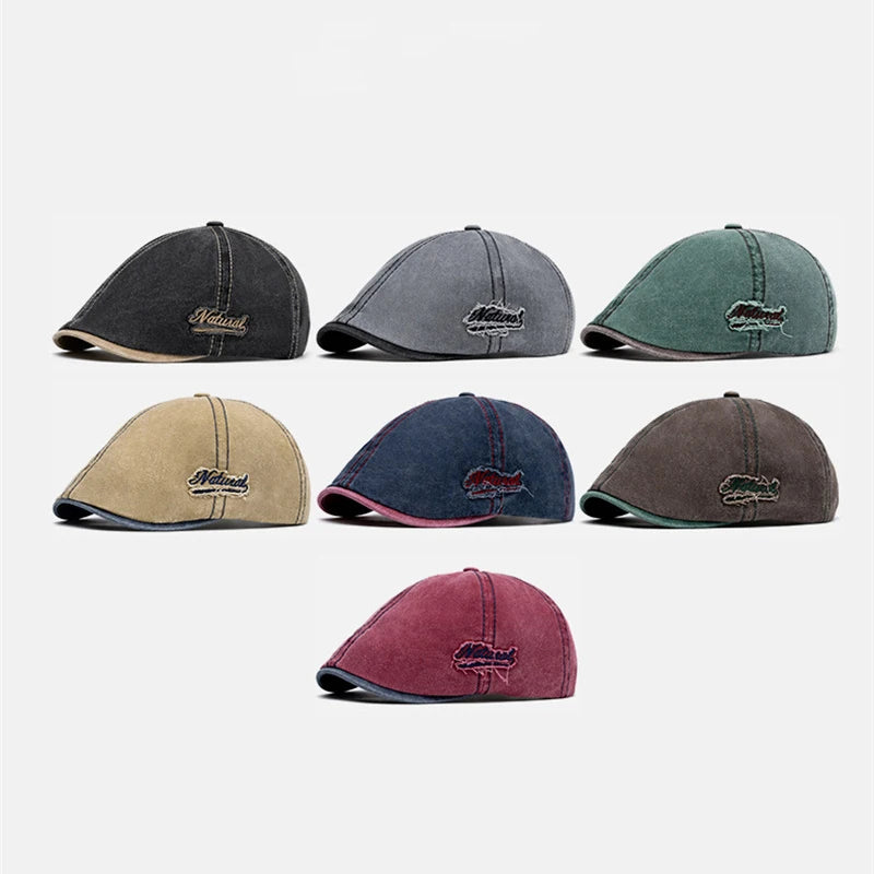 Summer Cotton Newsboy Caps For Men Hats Berets