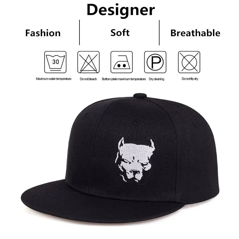 Unisex Dog Head Embroidery Embroidery Hip-Hop Hats Casual Baseball Caps