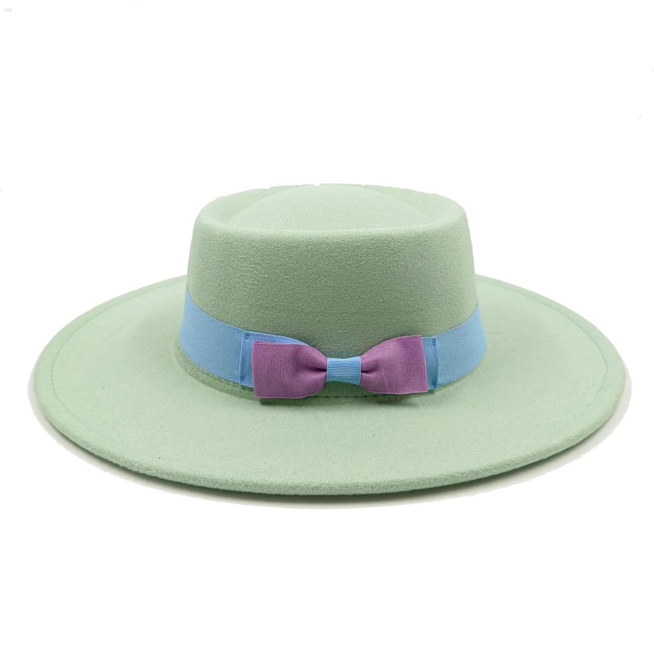 New Oversized Edge Flat Top Hat Retro French Felt Hat