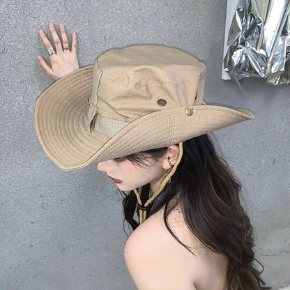 Summer Sun Hats For Men Outdoor Casual Panama Bucket Hat