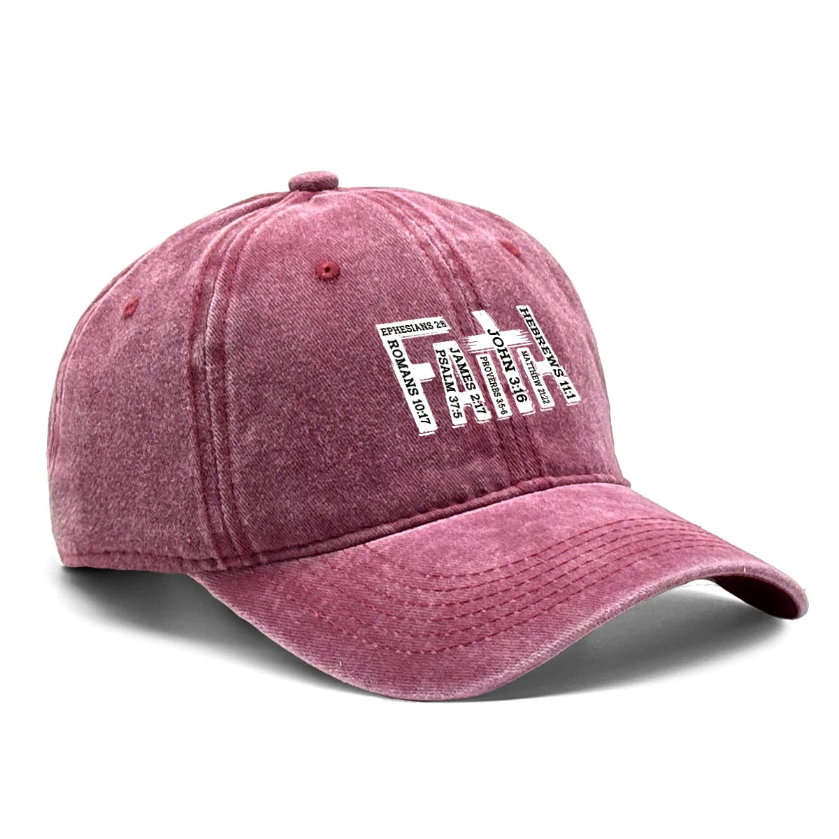 Baseball Cap Black White Printed Adjustable Snapback Bible Cap
