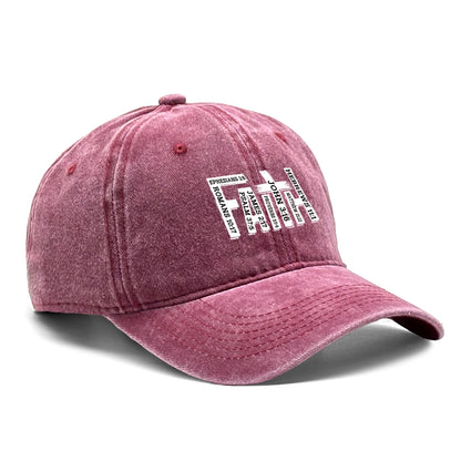 Baseball Cap Black White Printed Adjustable Snapback Bible Cap