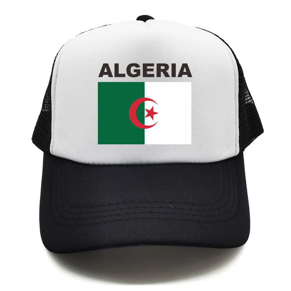 Cool Algeria Trucker Cap Men Algeria Flag Hat Baseball Cap