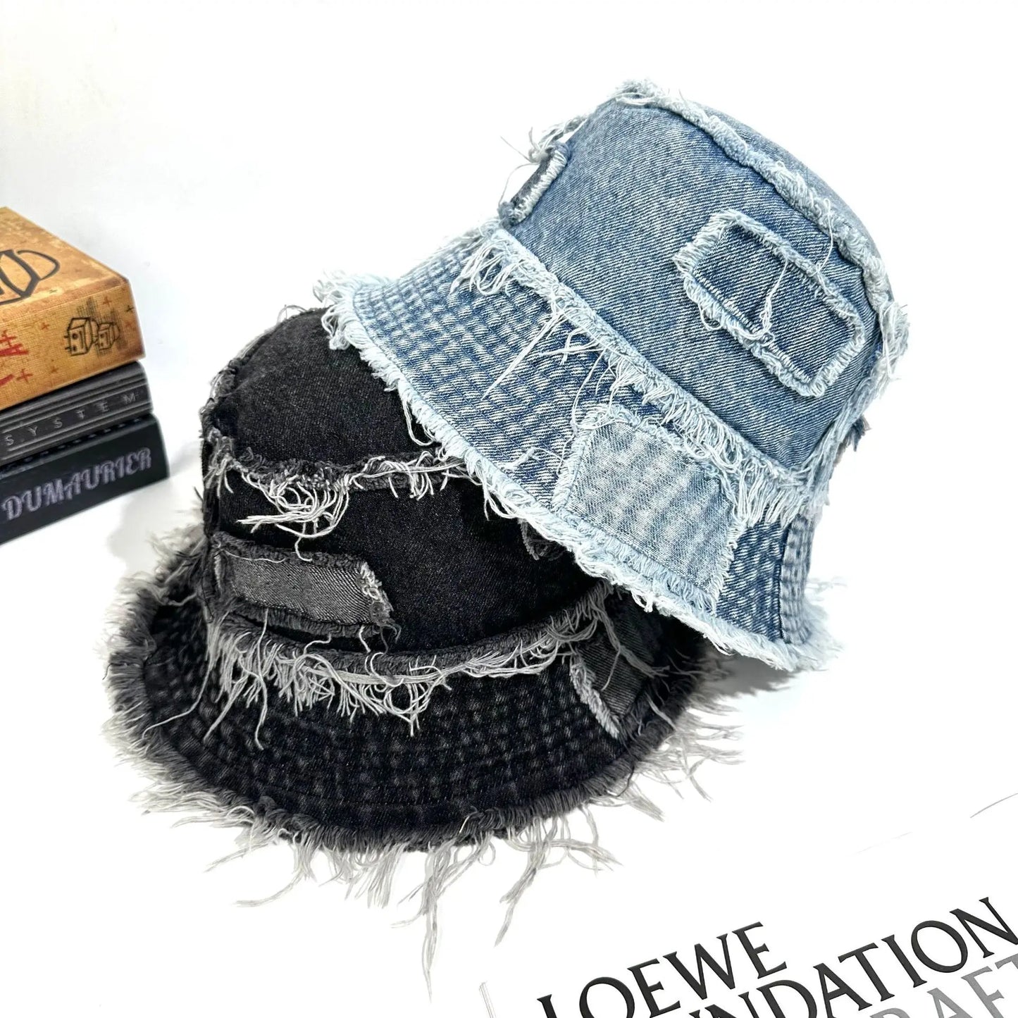 New Autumn Washed Denim Bucket Hat For Women