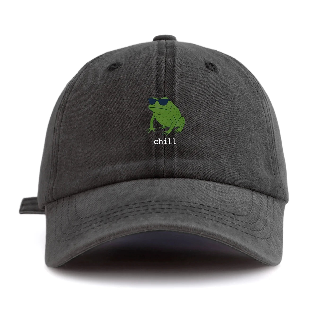 Chill Print Washed Baseball Cap Dad Hat