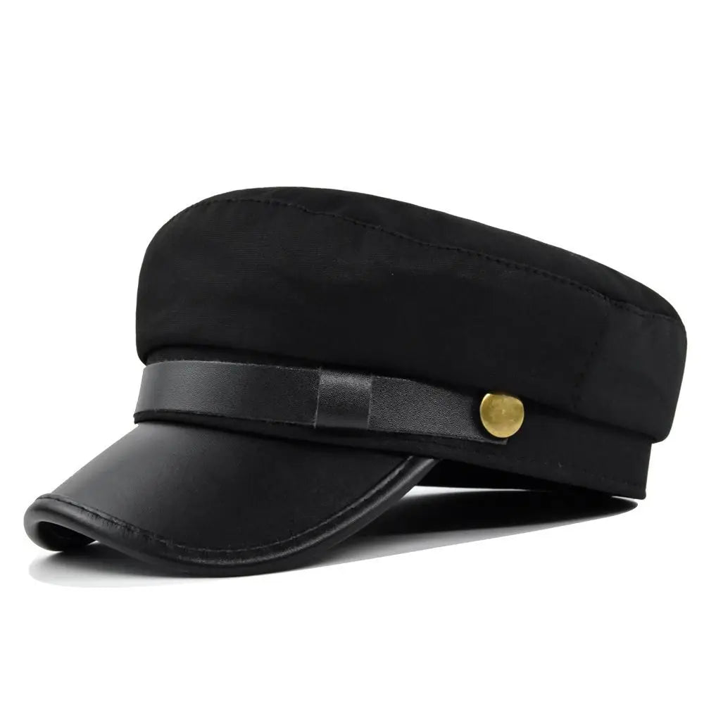 Flat Cap Vintage Navy Cap British Style Flat Top Hat Beret Hats