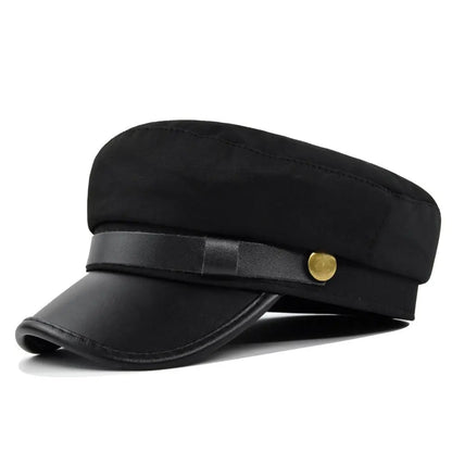 Flat Cap Vintage Navy Cap British Style Flat Top Hat Beret Hats