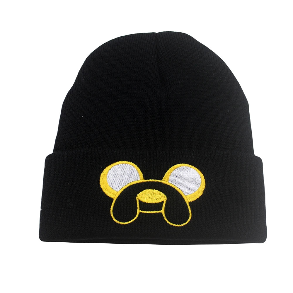 Adventure Time Adult Embroidery Knitted Hats Cartoon Anime Headgear Autumn Cap