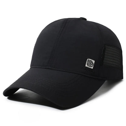 Men Quick Dry Baseball Cap Breathable Mesh Sun Hat Lightweight Adjustable