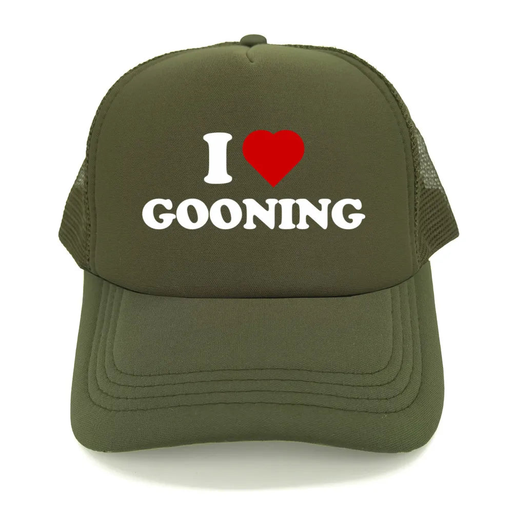 Funny I Love Gooning Baseball Caps Cool Summer Men Mesh