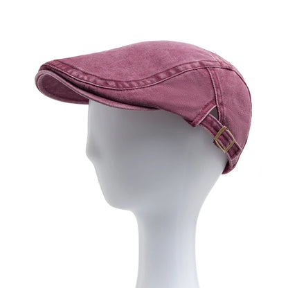 New Vintage Cotton Beret Men Women Fashion Flat Visor Cap