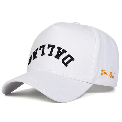 Unisex DALLAS Letter Embroidery Baseball Caps Spring Autumn Outdoor Adjustable Casual Hats Dad Hat Sunscreen Hat