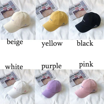 Korean New Fashion Letter Embroidery Baseball Cap