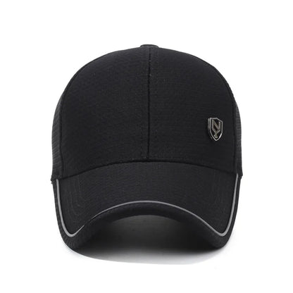Summer Men's Black Breathable Cap